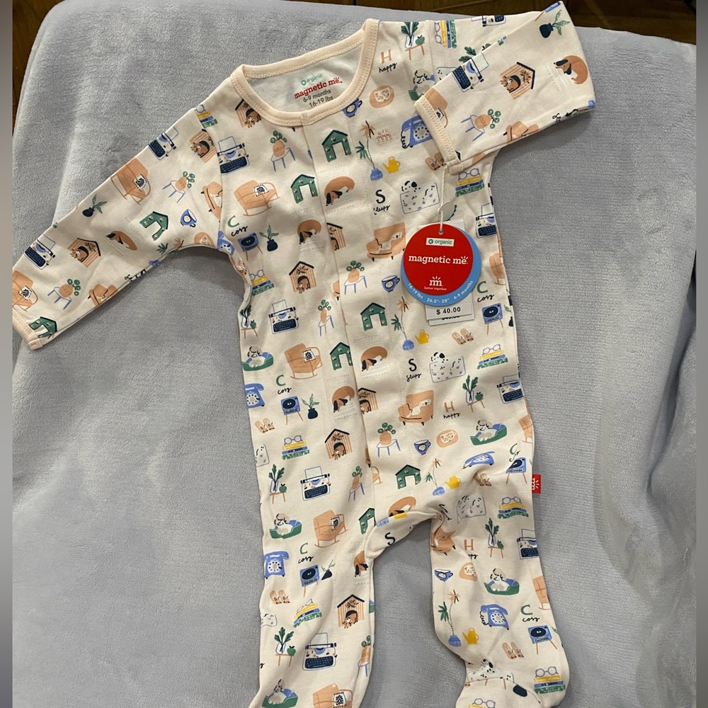 MagneticMe cozy magnetic baby footie pajamas